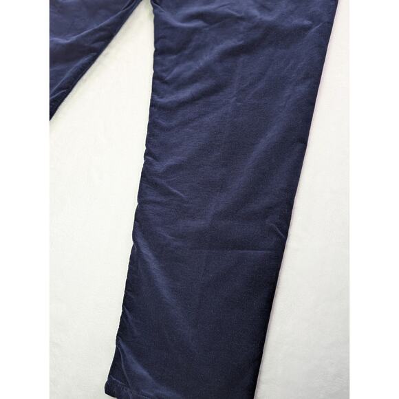 John Blair Navy Flat Front Straight Leg Corduroy Pants 36W 29L w/Elastic Waist - Picture 10 of 10